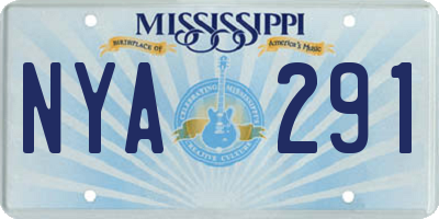 MS license plate NYA291