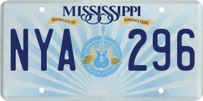 MS license plate NYA296