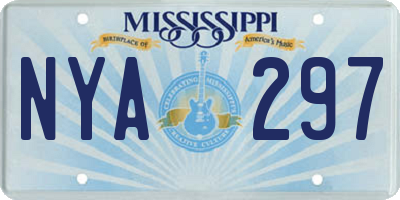 MS license plate NYA297