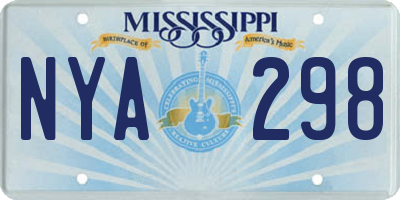 MS license plate NYA298