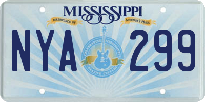 MS license plate NYA299