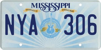 MS license plate NYA306