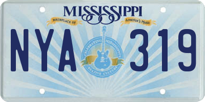 MS license plate NYA319