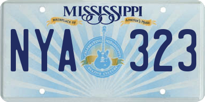 MS license plate NYA323
