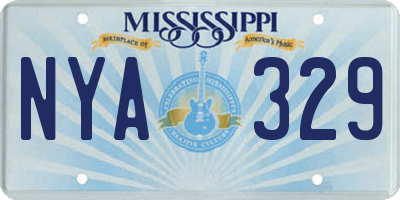 MS license plate NYA329