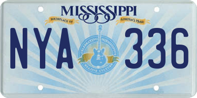 MS license plate NYA336