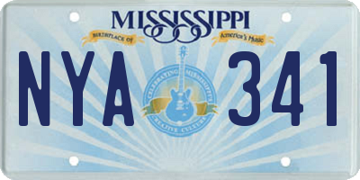 MS license plate NYA341