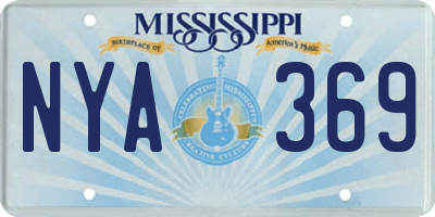 MS license plate NYA369