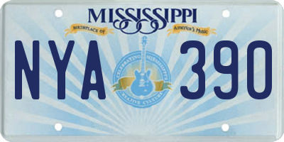 MS license plate NYA390