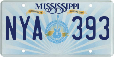 MS license plate NYA393
