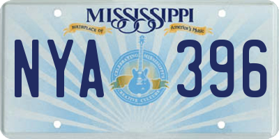 MS license plate NYA396