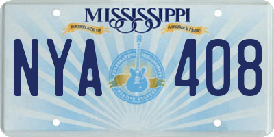 MS license plate NYA408