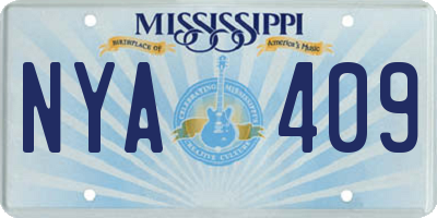 MS license plate NYA409