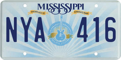 MS license plate NYA416