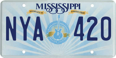MS license plate NYA420