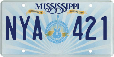 MS license plate NYA421