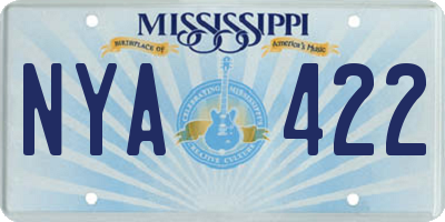 MS license plate NYA422