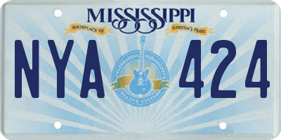 MS license plate NYA424