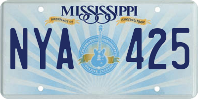 MS license plate NYA425