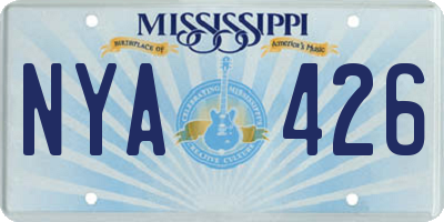 MS license plate NYA426