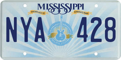 MS license plate NYA428