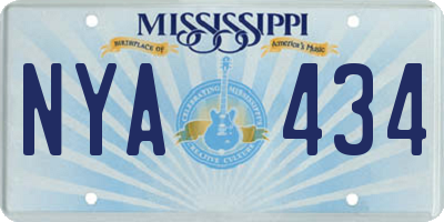 MS license plate NYA434