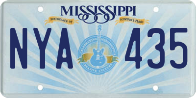 MS license plate NYA435