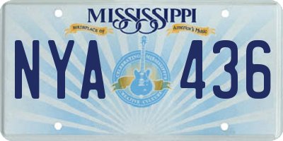 MS license plate NYA436