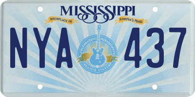 MS license plate NYA437