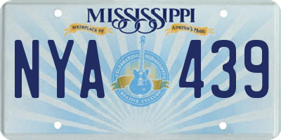 MS license plate NYA439