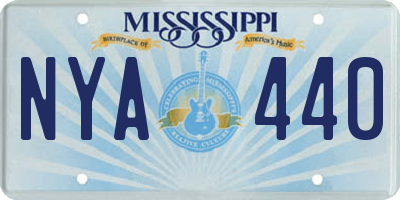 MS license plate NYA440