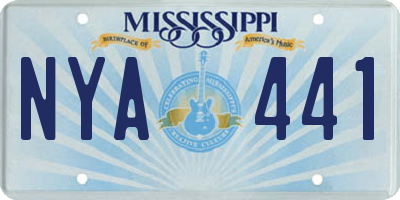 MS license plate NYA441