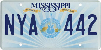 MS license plate NYA442