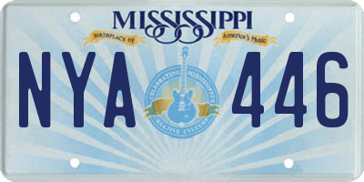 MS license plate NYA446