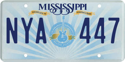 MS license plate NYA447