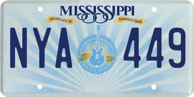MS license plate NYA449
