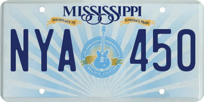 MS license plate NYA450