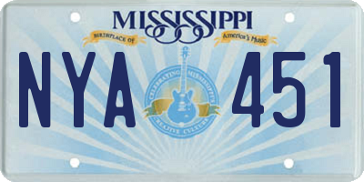 MS license plate NYA451