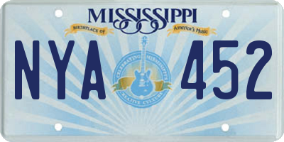 MS license plate NYA452