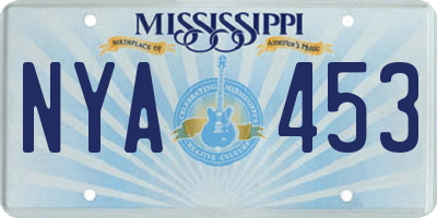 MS license plate NYA453