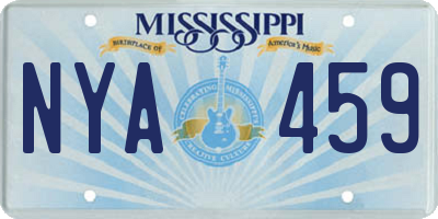 MS license plate NYA459