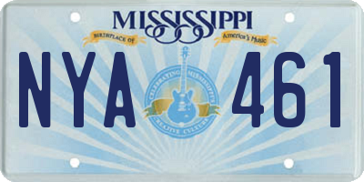 MS license plate NYA461