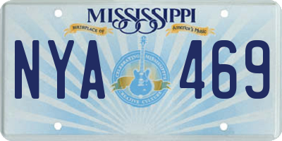 MS license plate NYA469