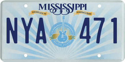 MS license plate NYA471
