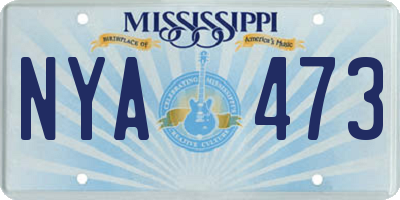 MS license plate NYA473