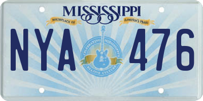 MS license plate NYA476