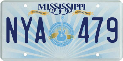 MS license plate NYA479