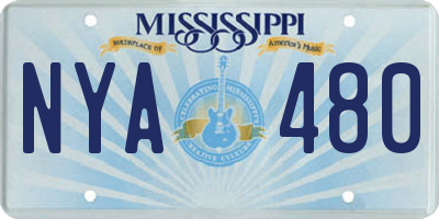 MS license plate NYA480