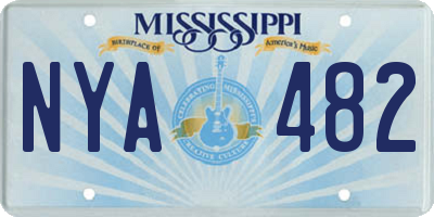 MS license plate NYA482