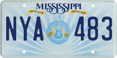 MS license plate NYA483